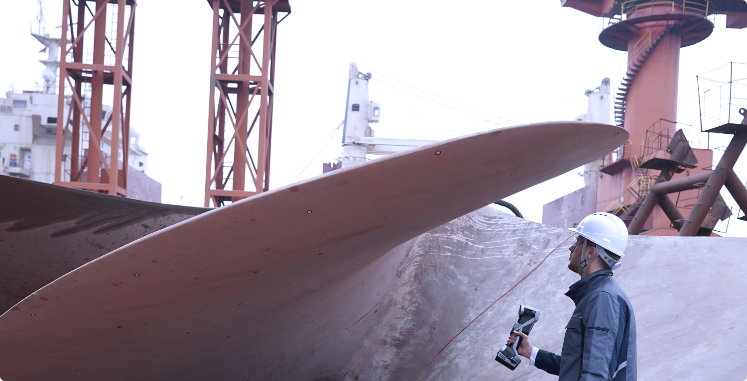 KSCAN-X wireless 3D scanner for maritime ship propeller inspection
