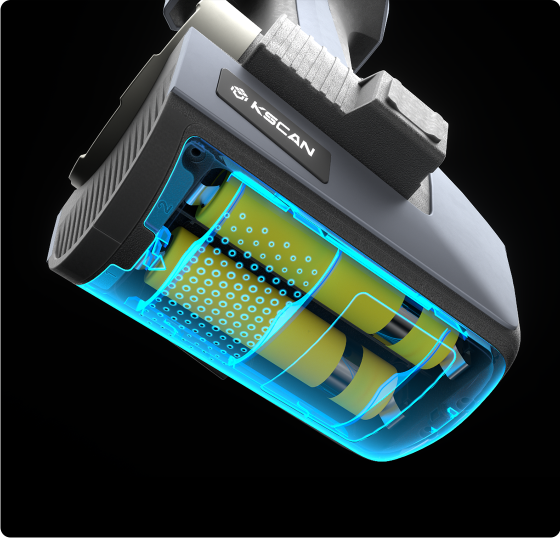 High-capacity battery for portable KSCAN-X 3D scanner