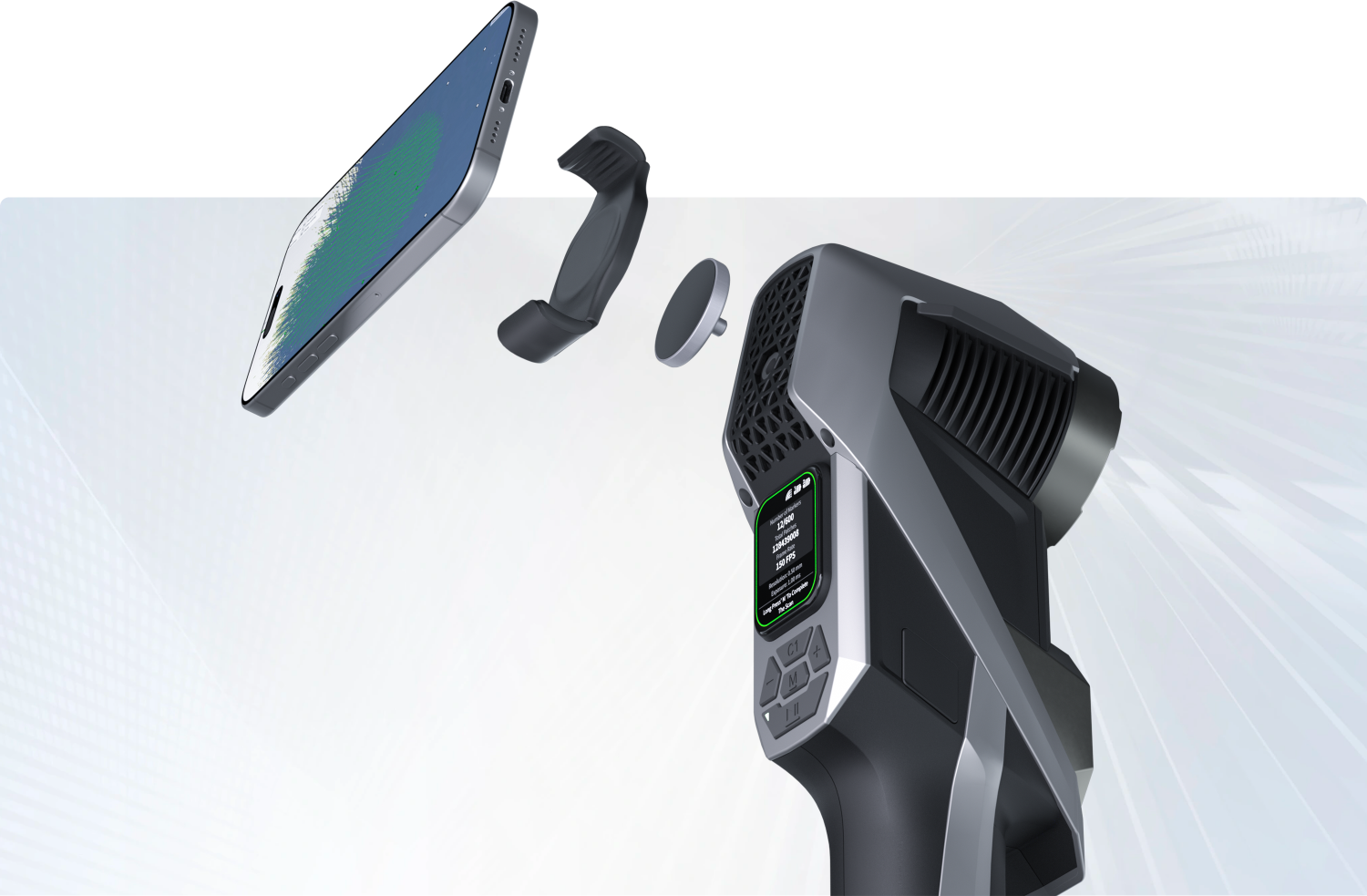 KSCAN-X portable 3D scanner with digital display and mobile integration