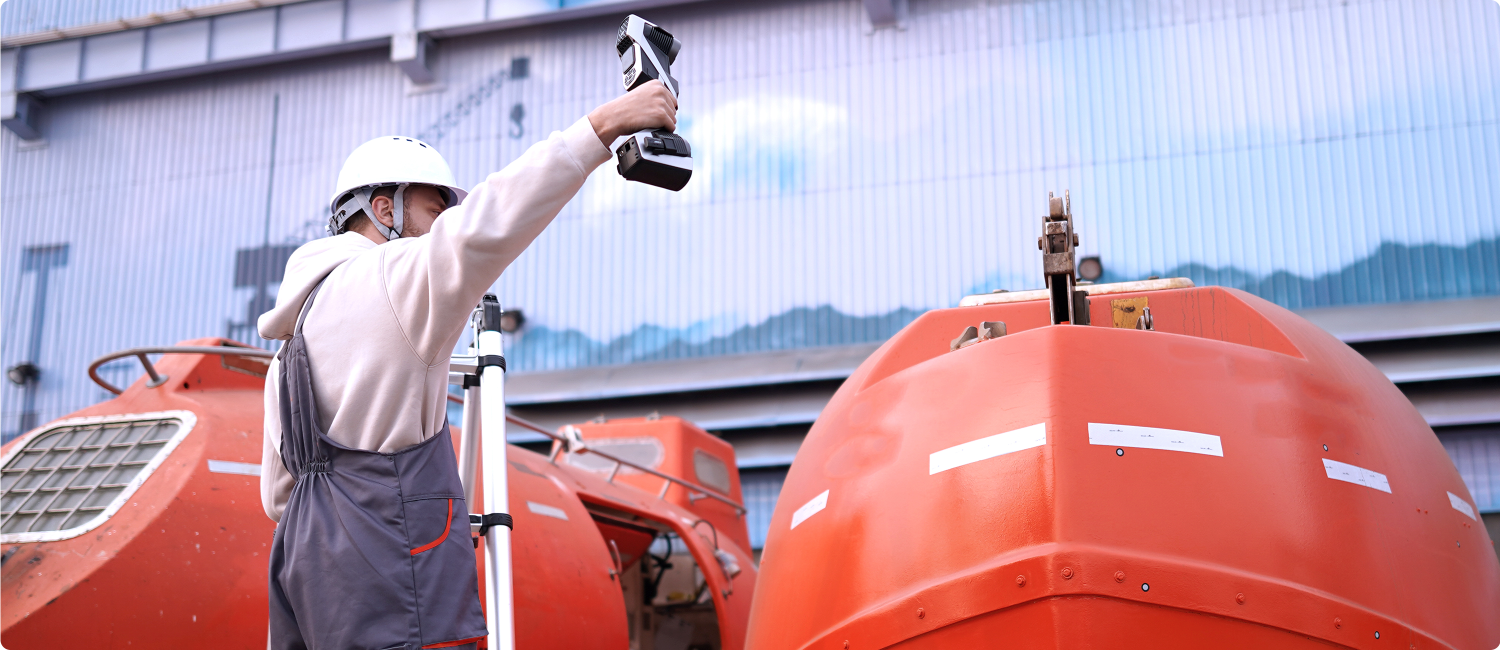 KSCAN-X portable 3D scanner for lifeboat inspection