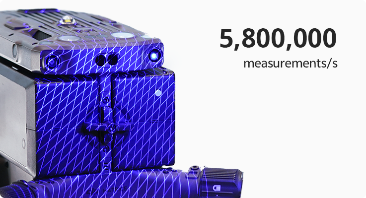 SIMSCAN 30 Gen2 – 5.8 million measurements per second for ultra-fast 3D scanning performance.