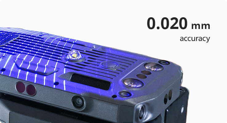 SIMSCAN 30 Gen2 – industrial-grade 0.020 mm accuracy for detailed and reliable 3D scans.